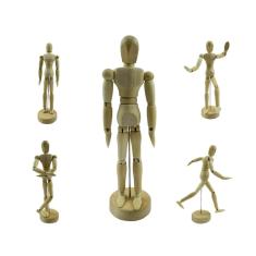 Imagem de Boneco Articulado Madeira Clara 20cm Para Moda Arte Mangá Manequim