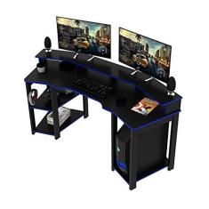 Imagem de Mesa Gamer Multimóveis Cr25062 Preta/azul