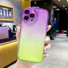 Imagem de Luxo gradiente arco-íris colorido claro encaracolado ondulado caso para iphone 13 12 11 pro max x xr xs max 7 8 plus silicone macio, 4, para iphone 13pro