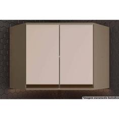 Imagem de Armário Aéreo p/ Cozinha Connect Canto Oblíquo c/2 Portas 80x67,5cm Duna/Cristal - Henn