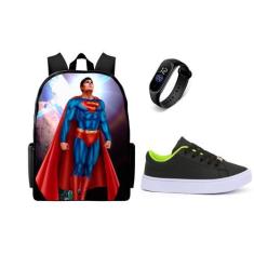 Imagem de Conjunto Lançamento Masculino Mochila Mais Tenis Casual E Relogio Digi