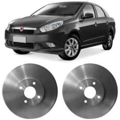 Imagem de Par Disco Freio Fiat Grand Siena 1.4 1.6 2011 A 2018 Dianteiro Ventilado