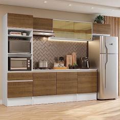 Imagem de Armário de Cozinha Completa 300cm Branco/rustic Diamante Madesa 02