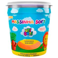 Imagem de Pote massa de modelar 500g Laranja Massinha Uti GuTi