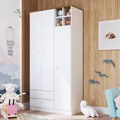Imagem de Guarda Roupa 3 Portas 2 Gavetas House Art In Móveis Branco