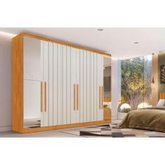 Imagem de Guarda Roupa Casal 6 Portas (4 Ripadas e 2 c/ Espelho) e 6 Gavetas Oxf