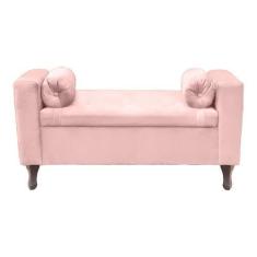 Imagem de Recamier Baú Félix 1Mt Suede Rosa Bebe - Dominic Decor