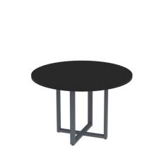 Imagem de Mesa De Reuni o Redonda 100cm Mrr1100p25tub Preto/grafito