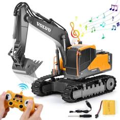 Imagem de Escavadeira RC DOUBLE E Volvo EC160E Toy Kids com controle remoto