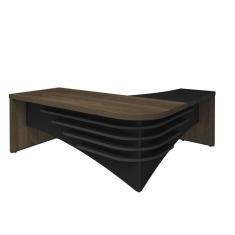 Imagem de Mesa Francela Diretor 2,00 x 1,80 Lado Esquerdo Marrom/Preto