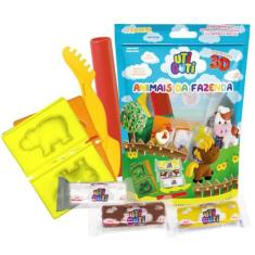 Imagem de Kit Massinha de Modelar Uti Guti Animais da Fazenda 7 Peças