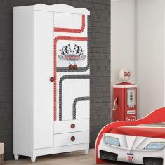 Imagem de Guarda Roupa Infantil Fast Car com 3 Portas - Branco