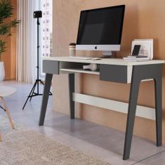 Imagem de Escrivaninha para Escritório 124cm Primazzia Grafite/Off White
