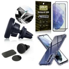 Imagem de Capinha S21 Fe + Suporte Veicular Magnético + Película 3D - Armyshield