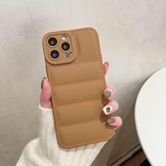 Imagem de Capa de silicone com jaqueta macia para iPhone 11 12 13 14 Pro Max XS X XR 7 8 Plus Capa traseira à prova de choque Candy Bumper, Castanho, para iPhone X