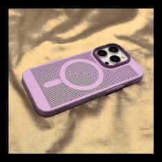 Imagem de Capa de telefone com resfriamento respirável e dissipação de calor para iPhone 14 13 12 11 Pro Max 14 Plus 14Pro Max Capa magnética de carregamento sem fio, PC8001T2, para iPhone 13Pro