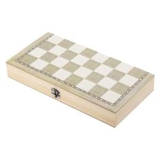 Imagem de em 1 jogo de tabuleiro de xadrez de madeira dobrável Dam Onesize Gift Board Game