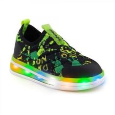 Imagem de Tênis Infantil Novopé Dino Com Led Menino 72001016-3222-Masculino