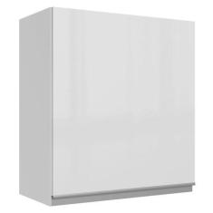 Imagem de Armário De Cozinha Aéreo 100% Mdf 60 Cm Porta Branco Brilho Acordes Ma