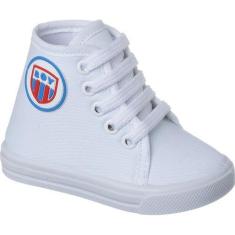 Imagem de Tenis Cano Alto Sapatinho De Sola  Bebe Com Cadarço Enfeite - Hb Moda