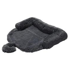 Imagem de Cama de cachorro, cama de pelúcia longa, tapete confortável para animais de estimação com suporte antiderrapante para animais de estimação de tamanho médio ou grande, tapetes laváveis para animais de