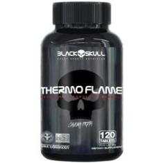 Imagem de Termogênico Thermo Flame Caveira  Cafeína 120 Tabletes Black Skull