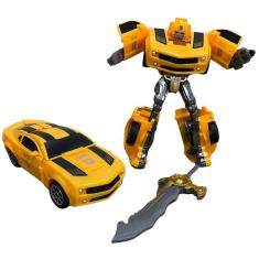 Imagem de Caminhão Carrinho Vira Robô Importway Sem Controle Remoto Amarelo