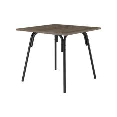 Imagem de Mesa p/ Cozinha 1569 c/ Tampo Madeirado 90cm Preto/Legno - Carraro