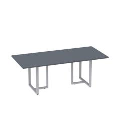 Imagem de Mesa de Reunião Retangular 200x90cm Mr2000p25tub Grafito/Cinza