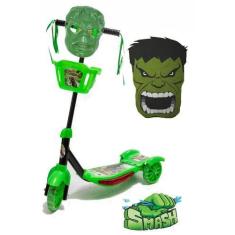 Imagem de Patinete Com Roda Verde E Máscara Do Hulk - Dm Toys