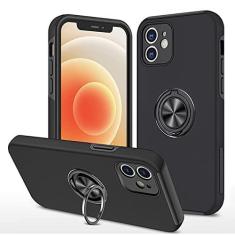Imagem de Capa à prova de choque para iPhone 13 12 11 Pro XS Max X XR Ring Holder Magnet Case para iPhone 7 8 6 6s Plus SE 2020 Armor Bumper Cover, preto, para iphone 13pro max