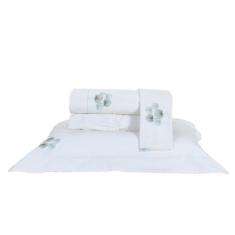 Imagem de Jogo Lençol Casal Natureza 4Pçs Bordado 200 Fios 100% - Doce Lar Enxov