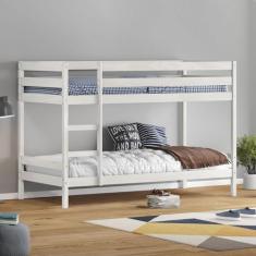 Imagem de IDIMEX Beliche Infantil Branco Madeira com Grade de Proteção Felix