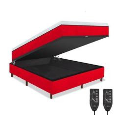 Imagem de Cama Box Baú e Colchão Magnético Massageador - Eco New Premium, Vermel