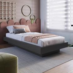 Imagem de Cama Solteiro Zurique Grafite - Art In Móveis