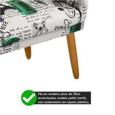 Imagem de Poltrona Decorativa Nina para Escritório Rodapé Paris  Verde
