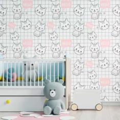 Imagem de Papel De Parede Adesivo Gatinhos N09064 Rolo 0,58X3M