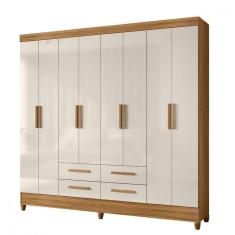 Imagem de Guarda Roupa Casal 8 Portas 4 Gavetas Florida Moval Freijo/off White