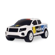 Imagem de Carrinho Brinquedo Pickup Polícia Samba Toys +3 Branca