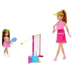 Imagem de Boneca Barbie Stacie & Chelsea Conjunto de - Brinquedo Aulas de Tênis 