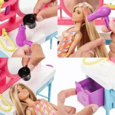 Imagem de Boneca Barbie Salão De Beleza Totally Hair 3+ Hkv00 Mattel, Colorido, 