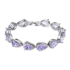 Imagem de Happyyami Pulseira de pedras preciosas, pulseira de cristal, pulseira de pedra, joia de presente para amante de aniversário, joia para esposa, mãe, avó, namorada