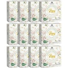 Imagem de 12UN Sabonete Vegetal Rosas Brancas 170G Davene