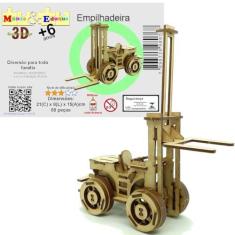 Imagem de Brinquedo Quebra Cabeça 3D Empilhadeira Mdf