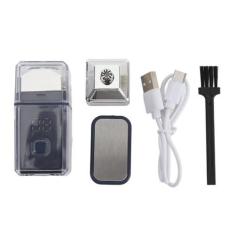 Imagem de Aparador de Barba Portátil para Viagem para Homens, Cortador de Barba Elétrico Pequeno e Aparador de Pêlos do Nariz, Barbeador Elétrico Recarregável para Barbear úmido e Seco,