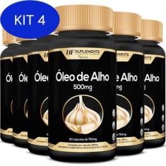 Imagem de Kit 4 6X Oleo De Alho Premium 500Mg 60Caps Hf Suplements
