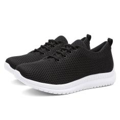 Imagem de Tênis Casual Liso Tecido Com Cadarço Confortável Dia a Dia