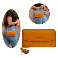 Imagem de Bolsa carteira feminina porta celular transversal tiracolo - Lucky Gir