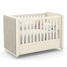 Imagem de Berço Tutto New 100% MDF com Capitonê Cor Off White - Matic Móveis