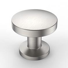 Imagem de Asidrama Pacote com 10 maçanetas de armário de cozinha de níquel acetinado escovado, puxadores de gaveta, ferragens de armário, puxadores de zinco para gavetas de cômoda